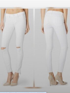 PAIGE Verdugo Ankle jeans white leggings distressed 29